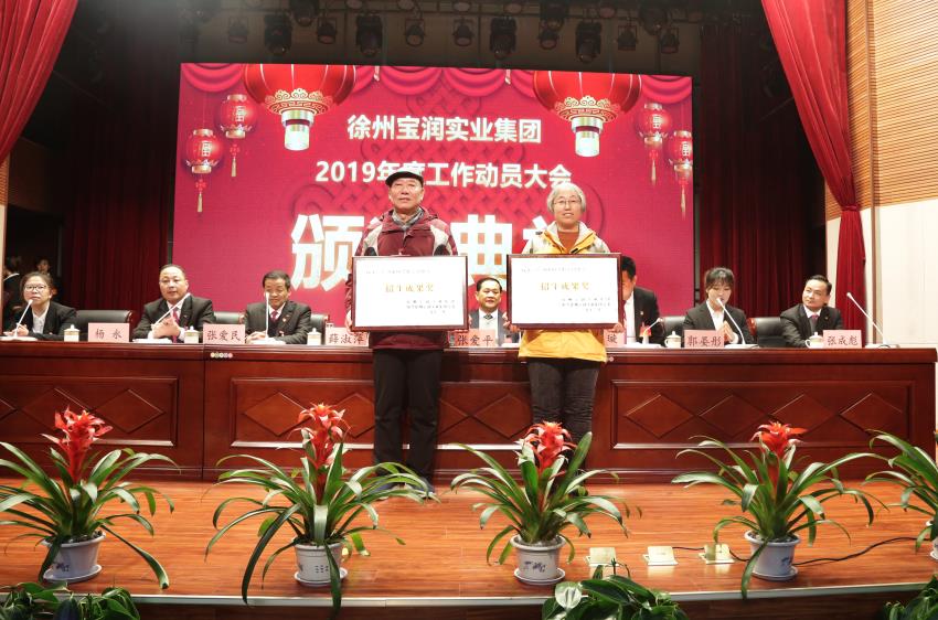 平博线上平台,平博（中国）2019年度工作动员大会---集团公司领导为先进单位和先进个人代表颁奖
